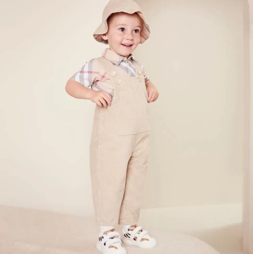 Burberry Baby Boys Beige Cotton Dungaree Set^ Gifts