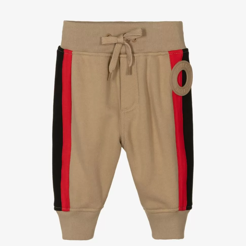 Burberry Baby Boys Beige Logo Joggers^BOY Trousers | Trousers