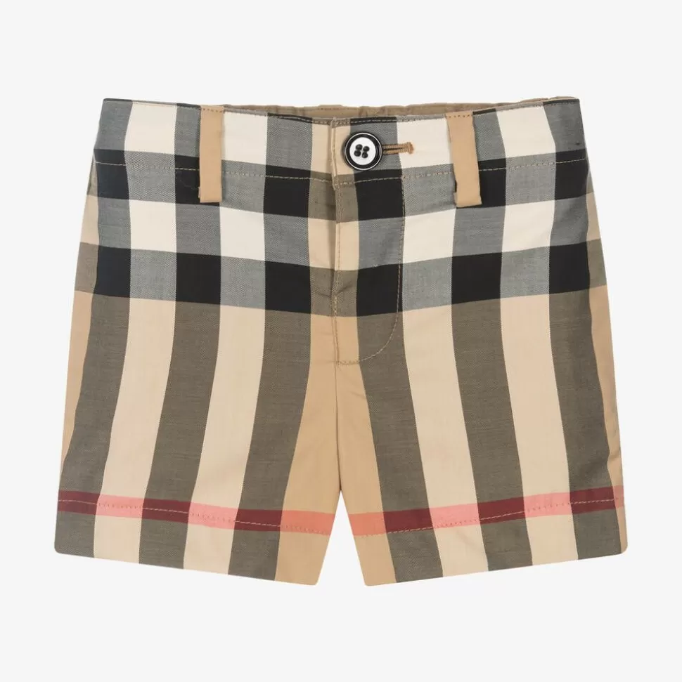 Burberry Baby Boys Beige Vintage Check Shorts^BOY Shorts | Shorts