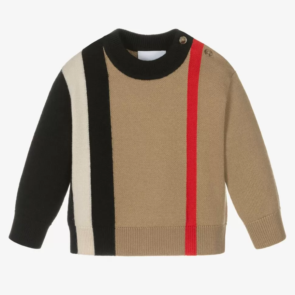 Burberry Baby Boys Beige Wool Jumper^ Tops