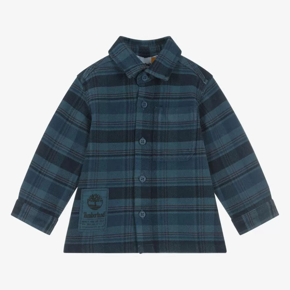 Timberland Baby Boys Blue Check Cotton Shirt^BOY Tops