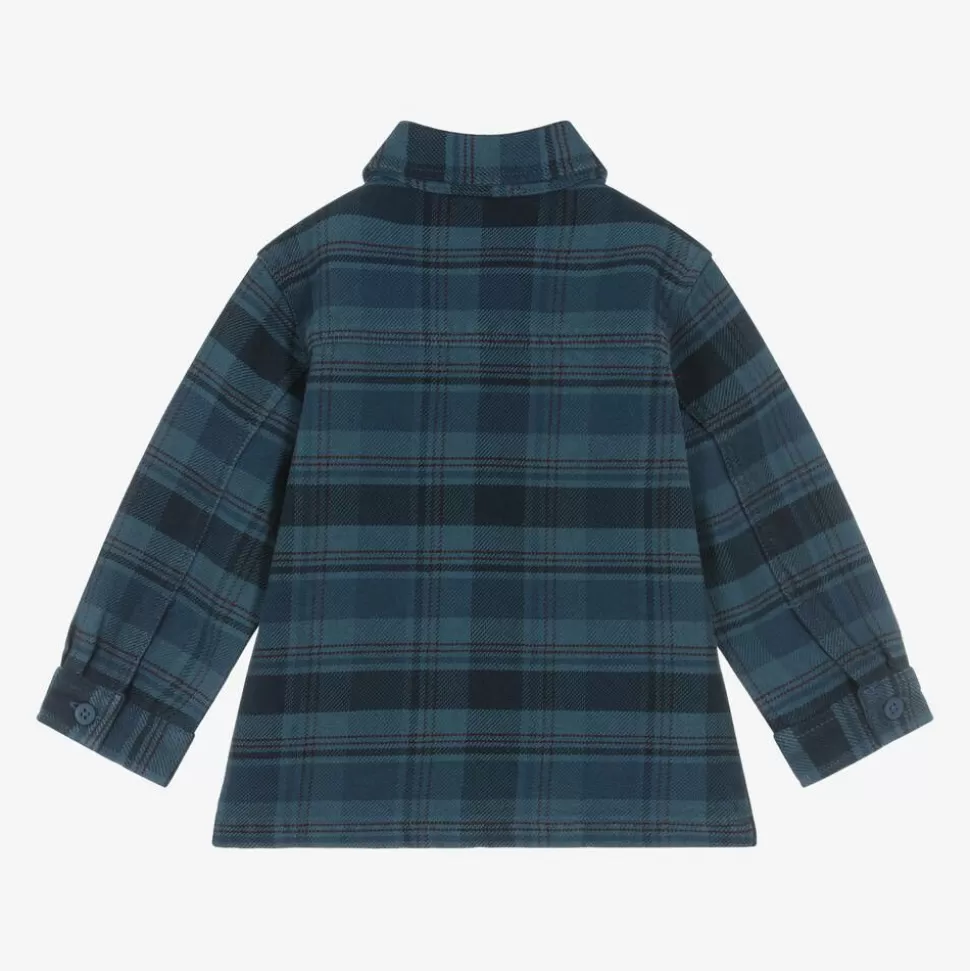 Timberland Baby Boys Blue Check Cotton Shirt^BOY Tops