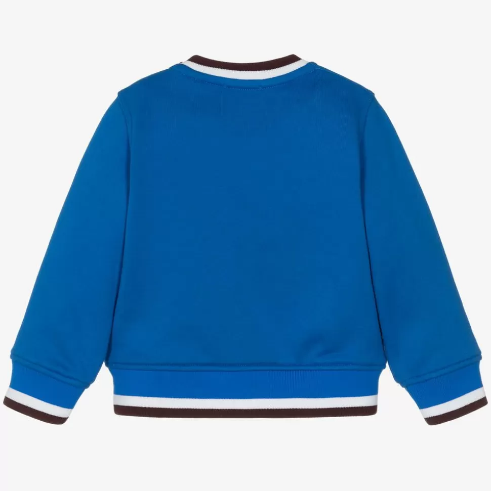 Burberry Baby Boys Blue Cotton Varsity Sweatshirt^ Tops