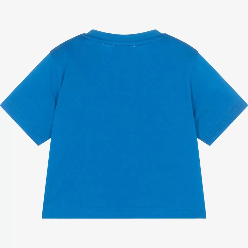 Burberry Baby Boys Blue Cotton Varsity T-Shirt^ Tops