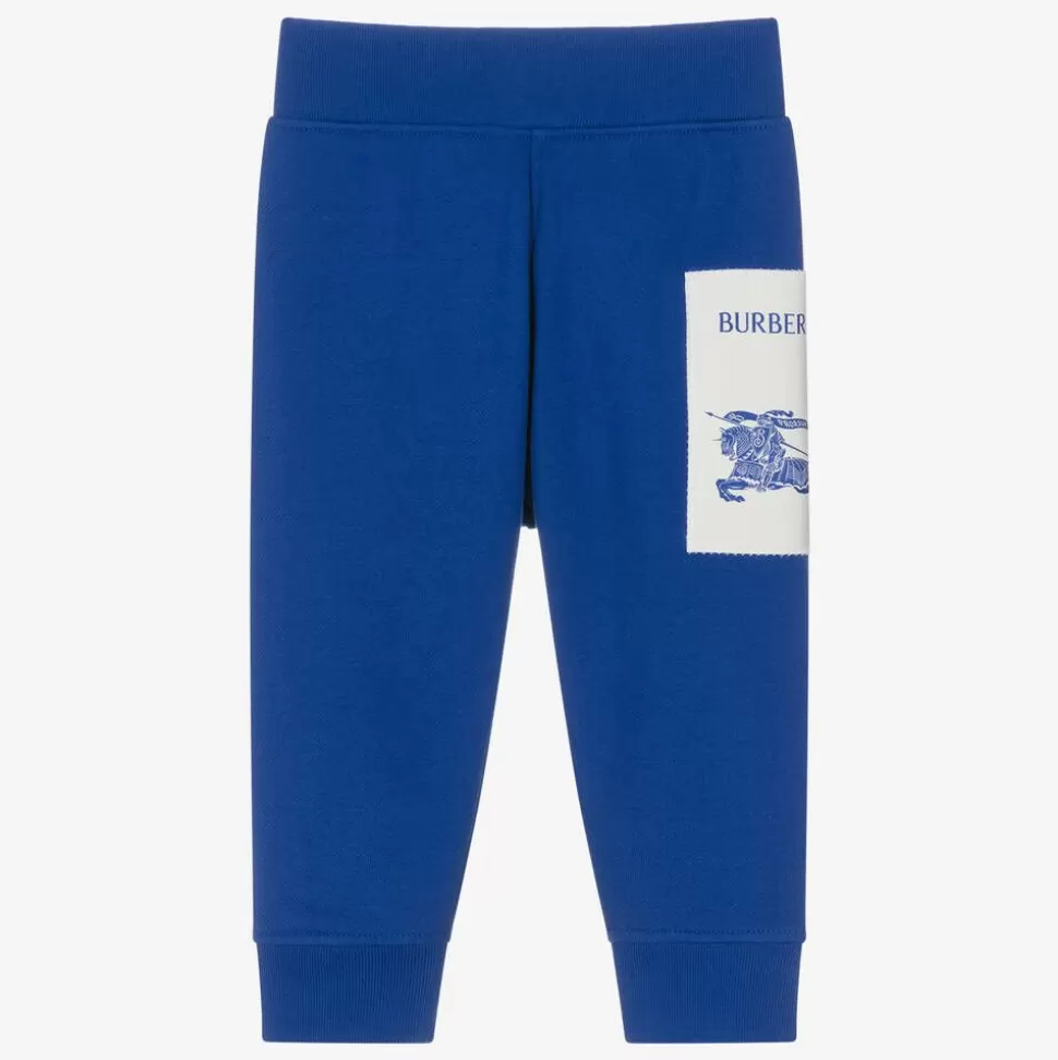 Burberry Baby Boys Blue EKD Cotton Joggers^BOY Trousers
