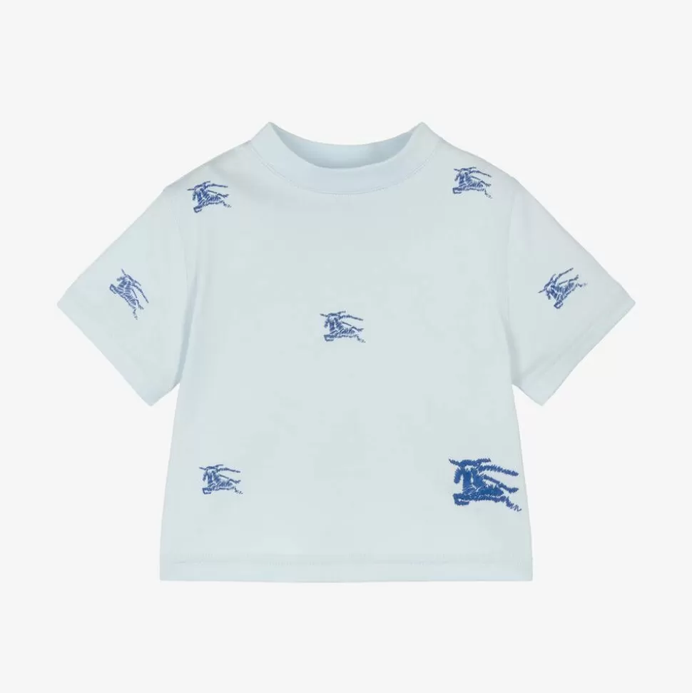 Burberry Baby Boys Blue EKD Cotton T-Shirt^ Tops