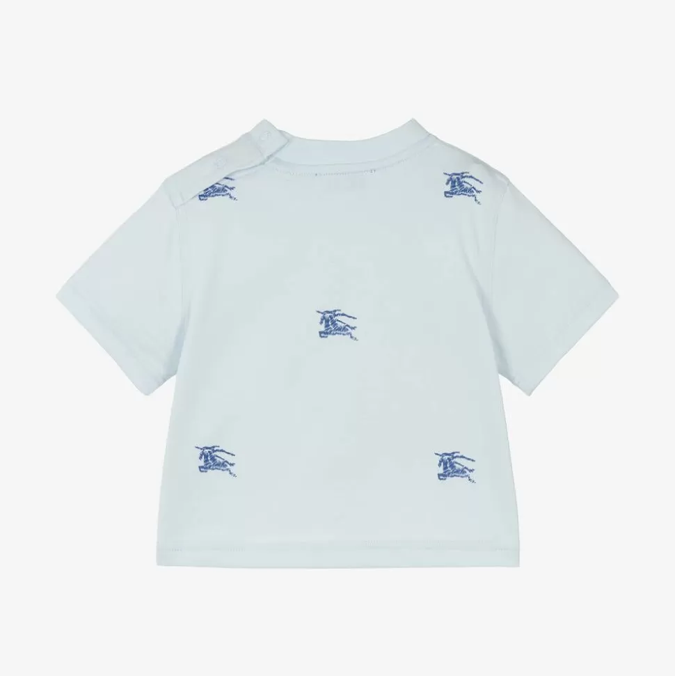 Burberry Baby Boys Blue EKD Cotton T-Shirt^ Tops