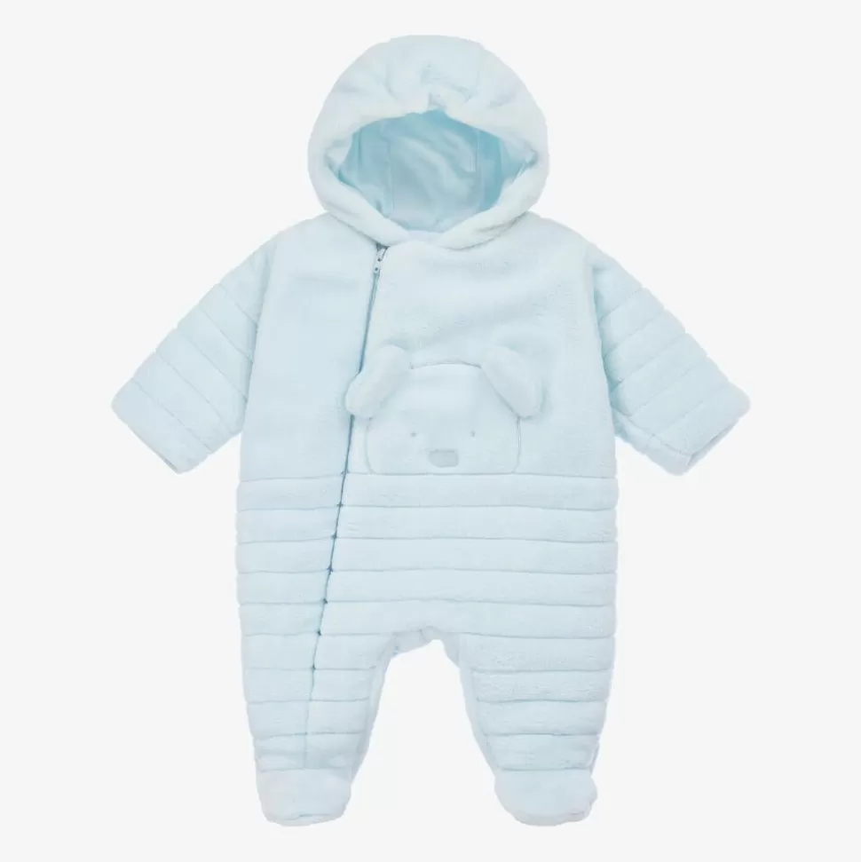 Emile et Rose Baby Boys Blue Plush Teddy Pramsuit^ Babysuits