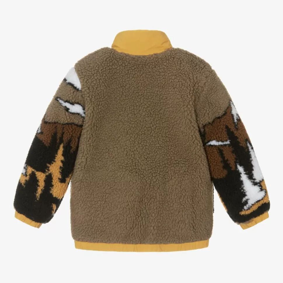 Timberland Baby Boys Brown Mountain Fleece Zip-up Top^BOY Tops