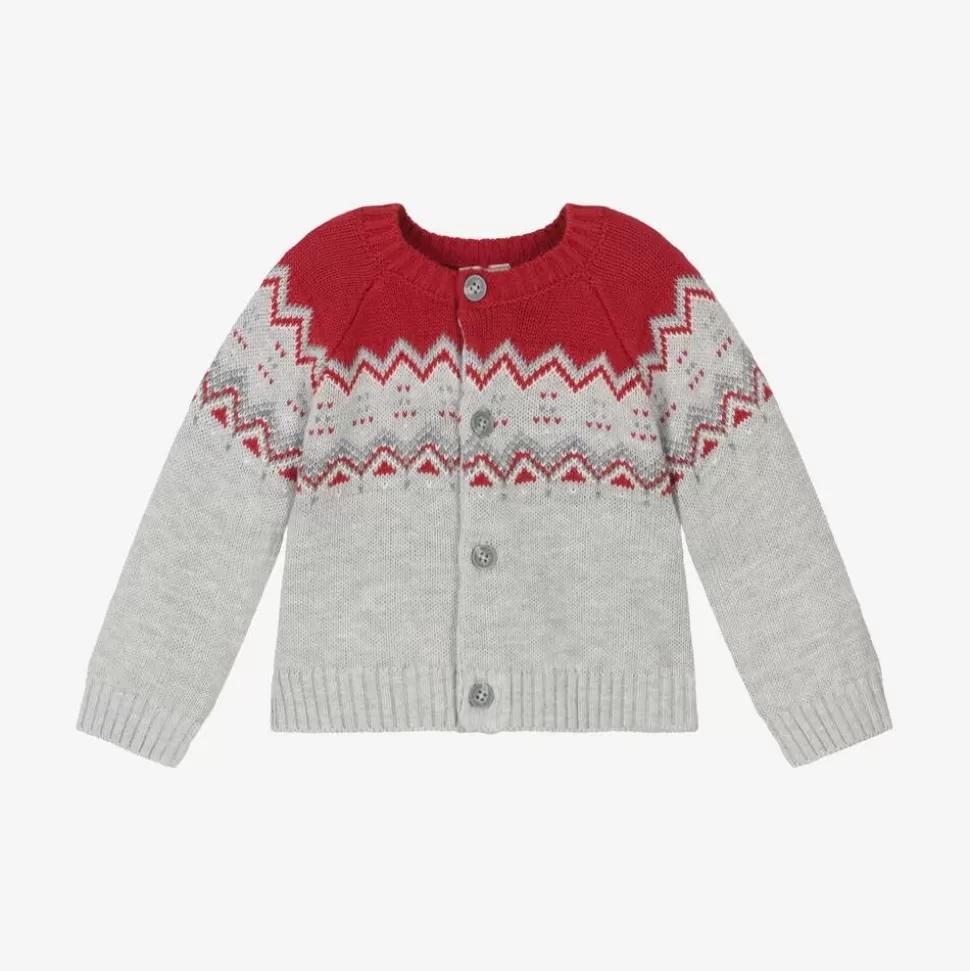 Boboli Baby Boys Grey Knitted Cardigan^BOY Tops