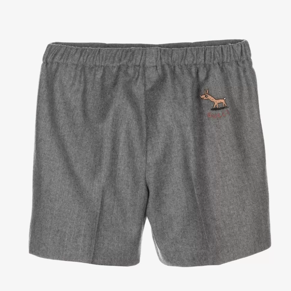 Gucci Baby Boys Grey Wool Shorts^BOY Shorts | Shorts
