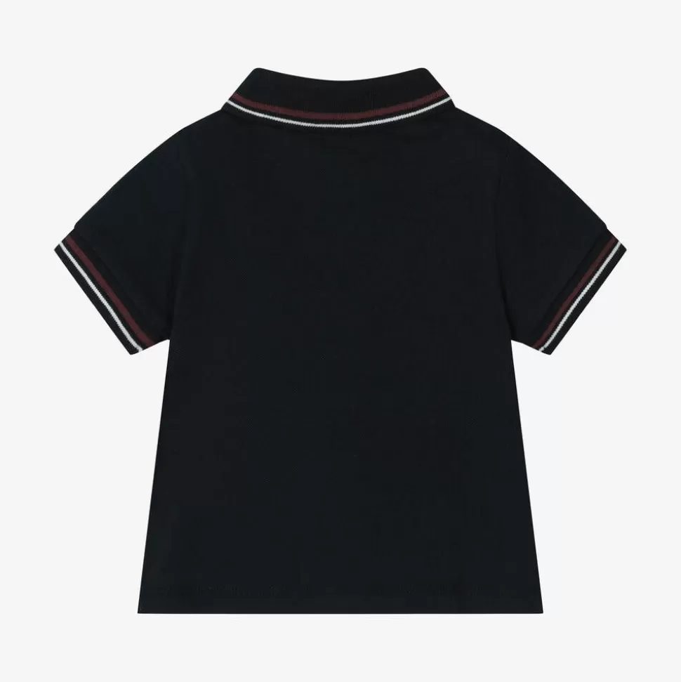 Emporio Armani Baby Boys Navy Blue Cotton Polo Shirt^ Tops