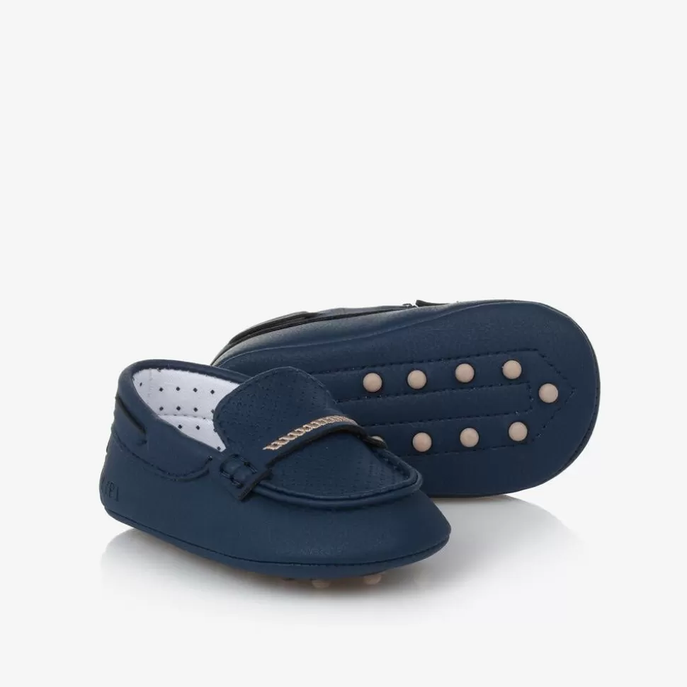 Mayoral Newborn Baby Boys Navy Blue Pre-Walker Moccasins^ Pre Walkers | Pre Walkers