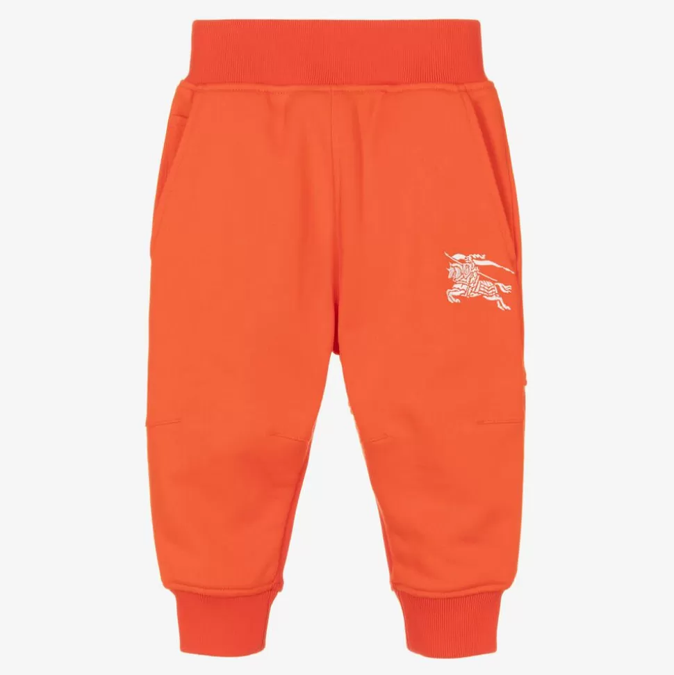 Burberry Baby Boys Orange Cotton Joggers^BOY Trousers