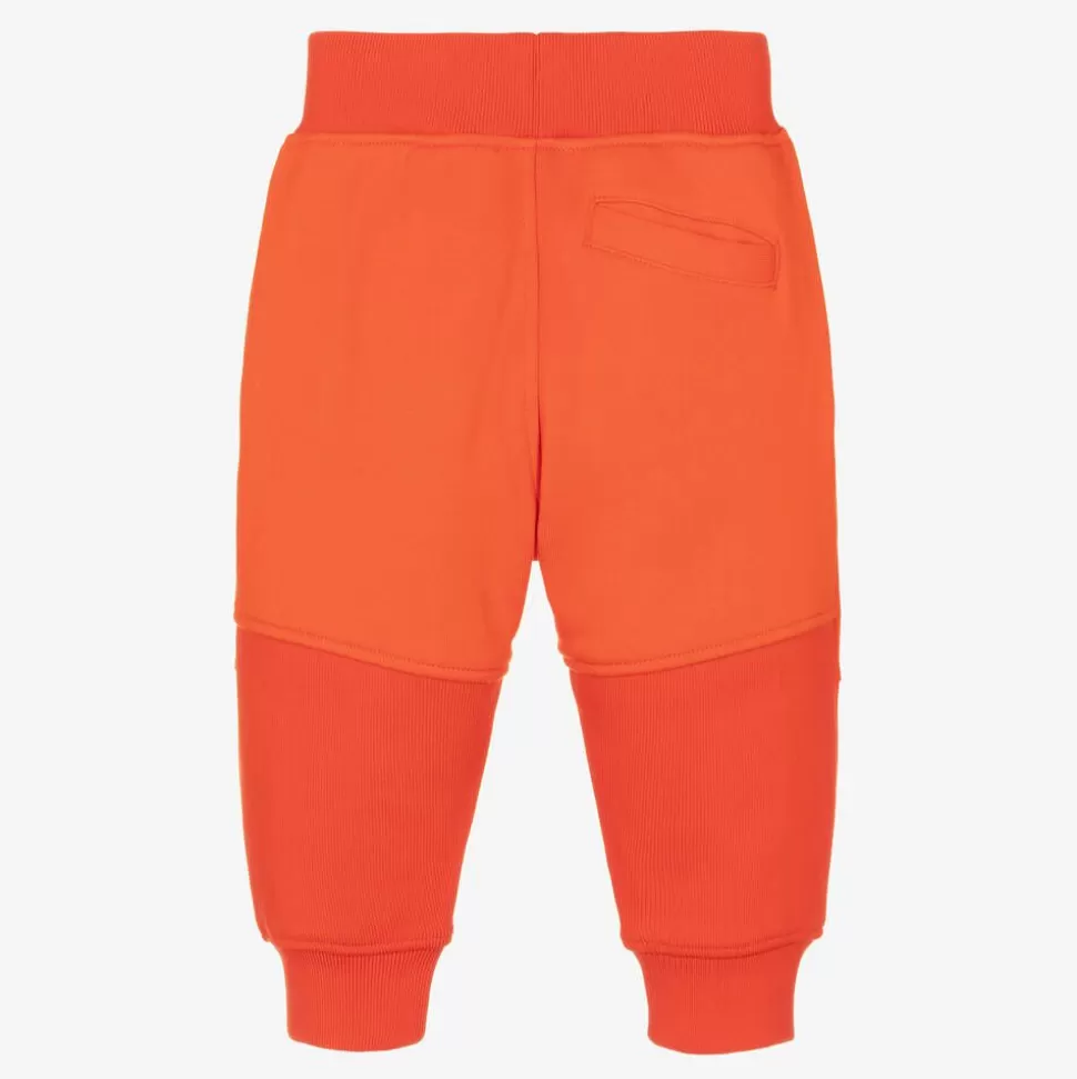 Burberry Baby Boys Orange Cotton Joggers^BOY Trousers