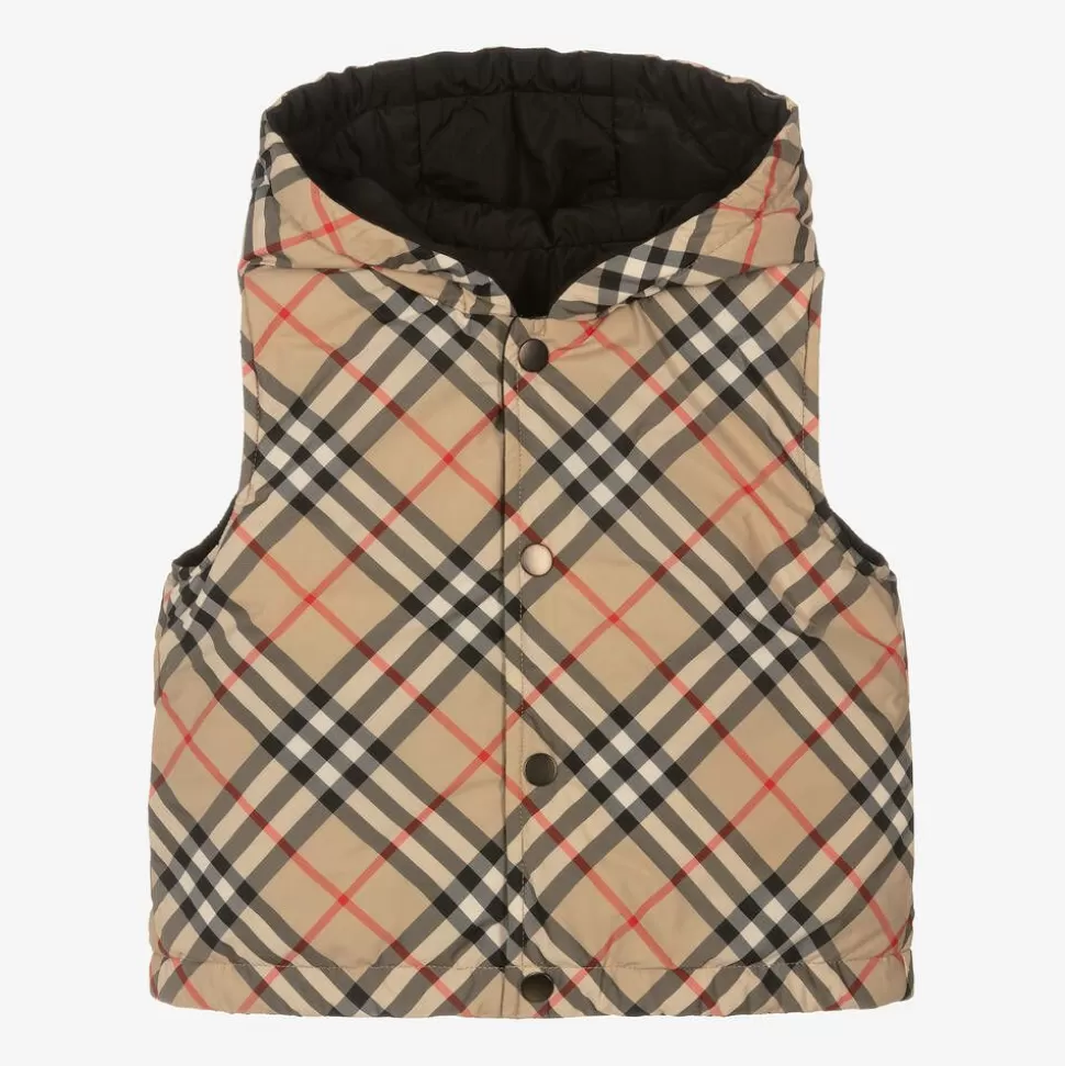 Burberry Baby Boys Vintage Check Reversible Gilet^BOY Coats & Jackets