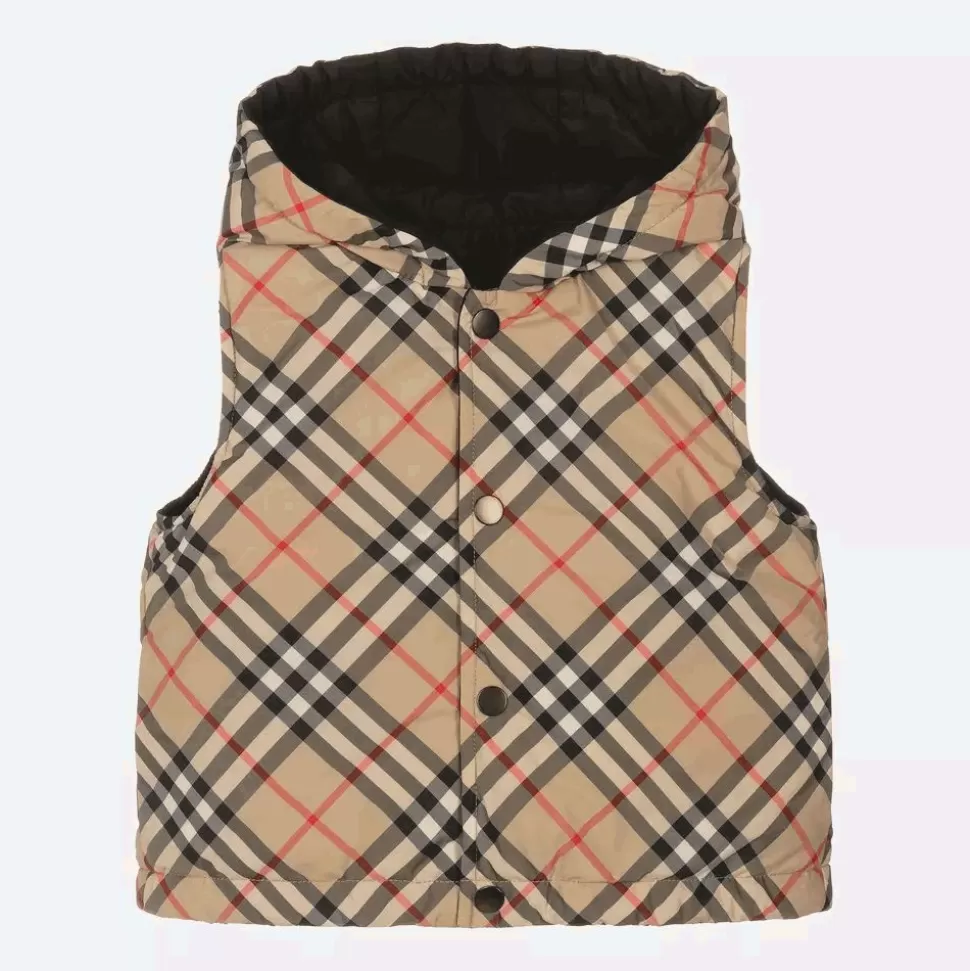 Burberry Baby Boys Vintage Check Reversible Gilet^BOY Coats & Jackets