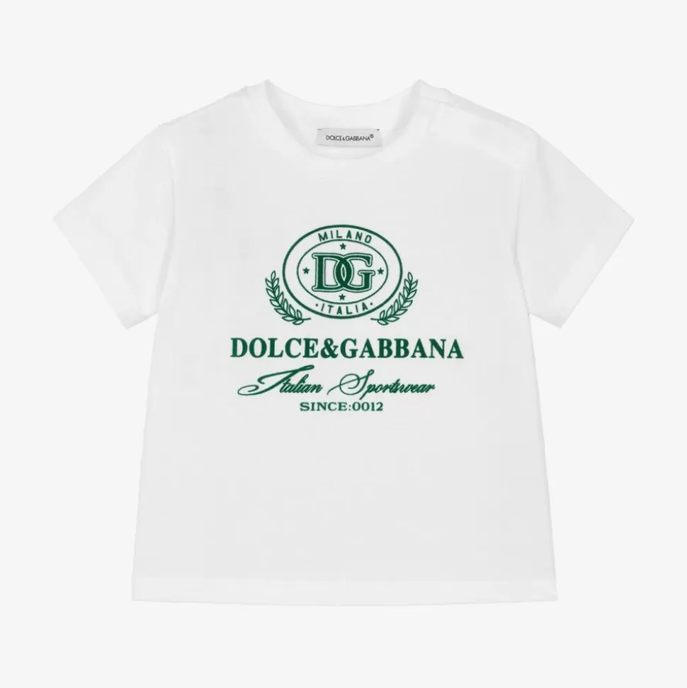 Dolce amp; Gabbana Baby Boys White Cotton T-Shirt^ Tops