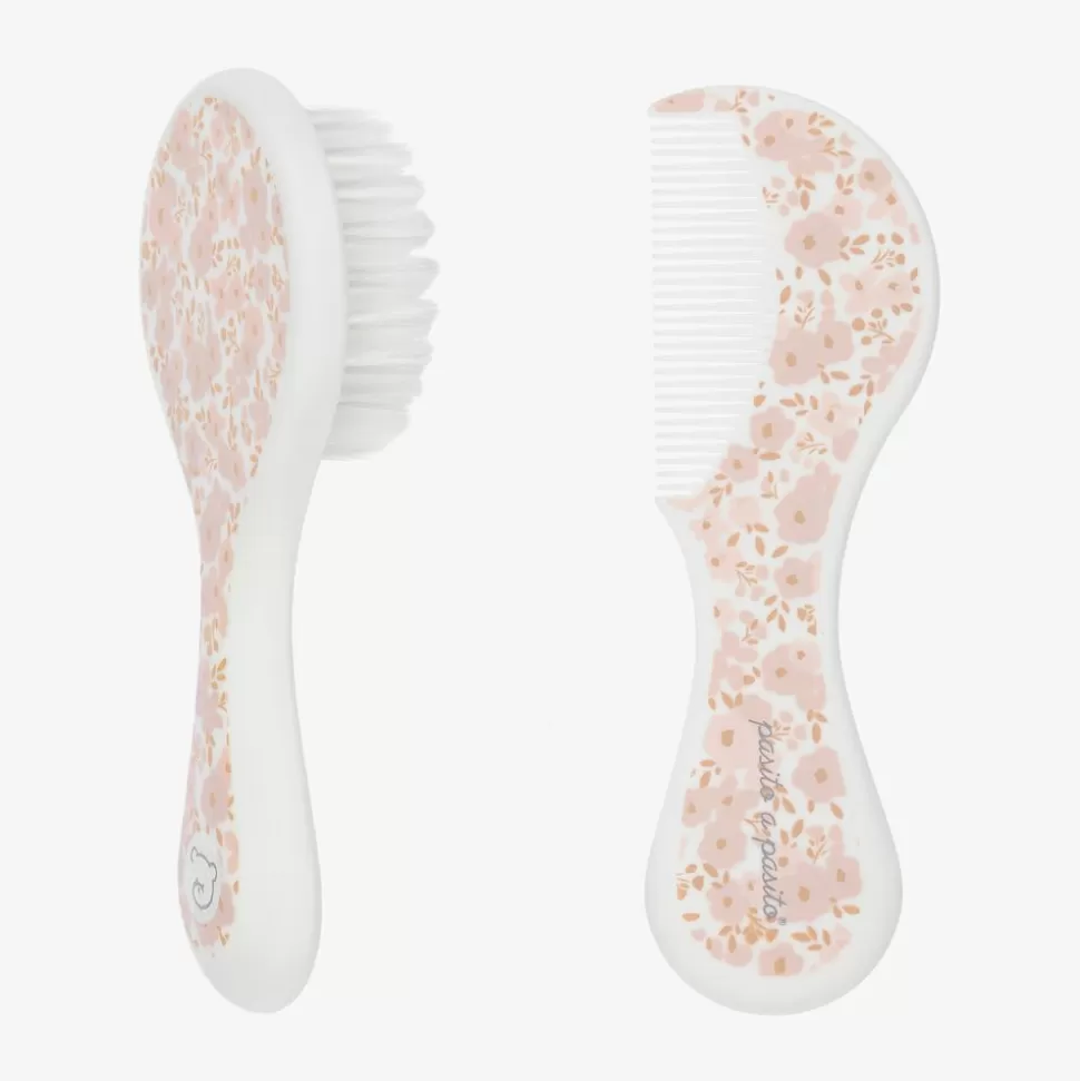 Pasito a Pasito Baby Floral Brush & Comb Set^ Hair Accessories