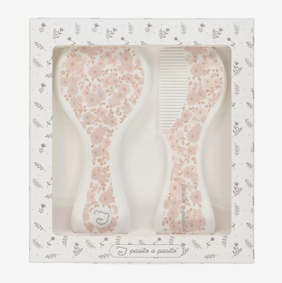 Pasito a Pasito Baby Floral Brush & Comb Set^ Hair Accessories
