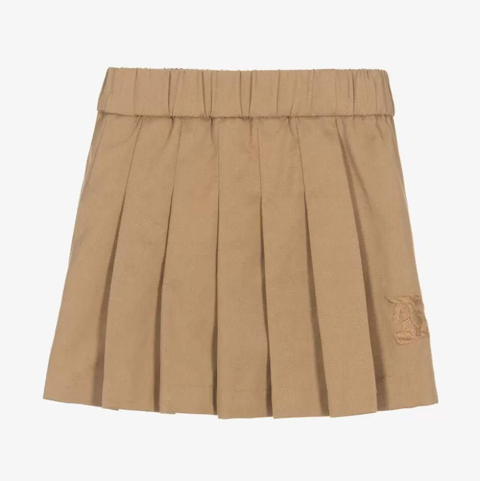 Burberry Baby Girls Beige Pleated Twill Skirt^ Skirts | Skirts