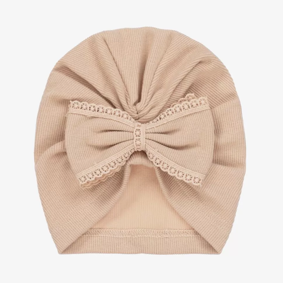 Jamiks Baby Girls Beige Ribbed Cotton Turban^ Gifts