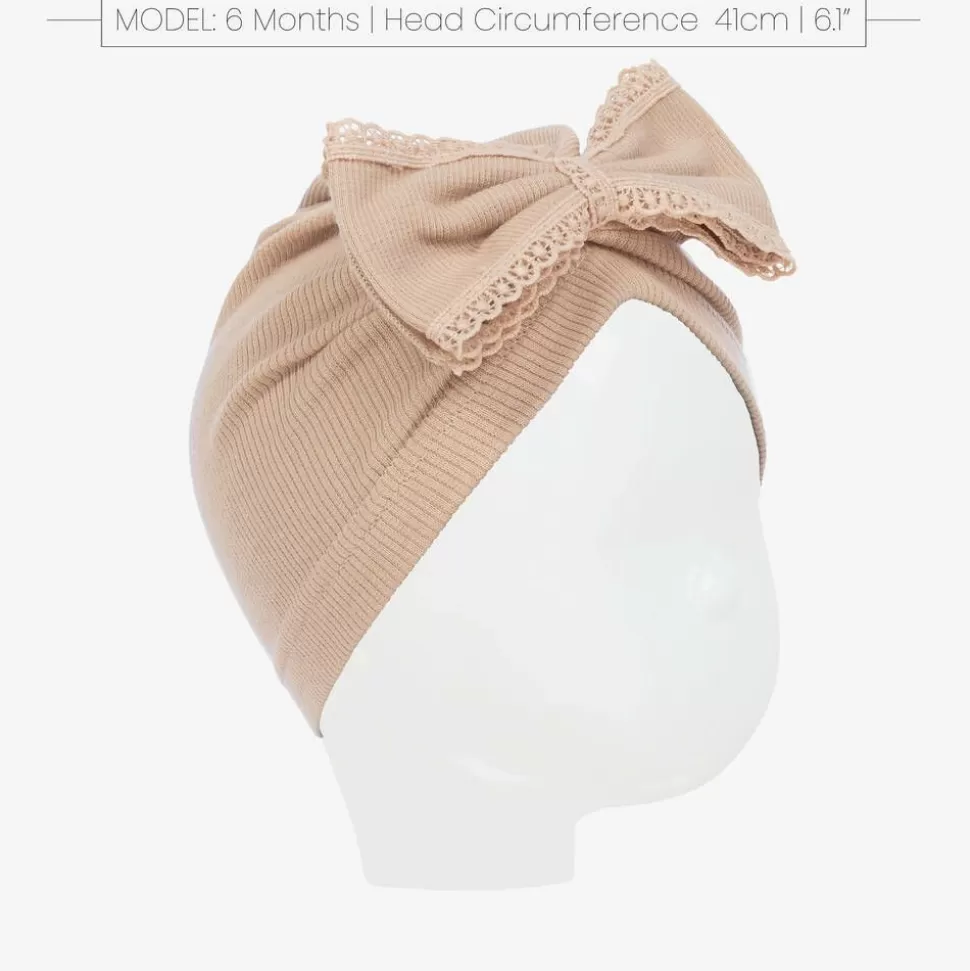 Jamiks Baby Girls Beige Ribbed Cotton Turban^ Gifts