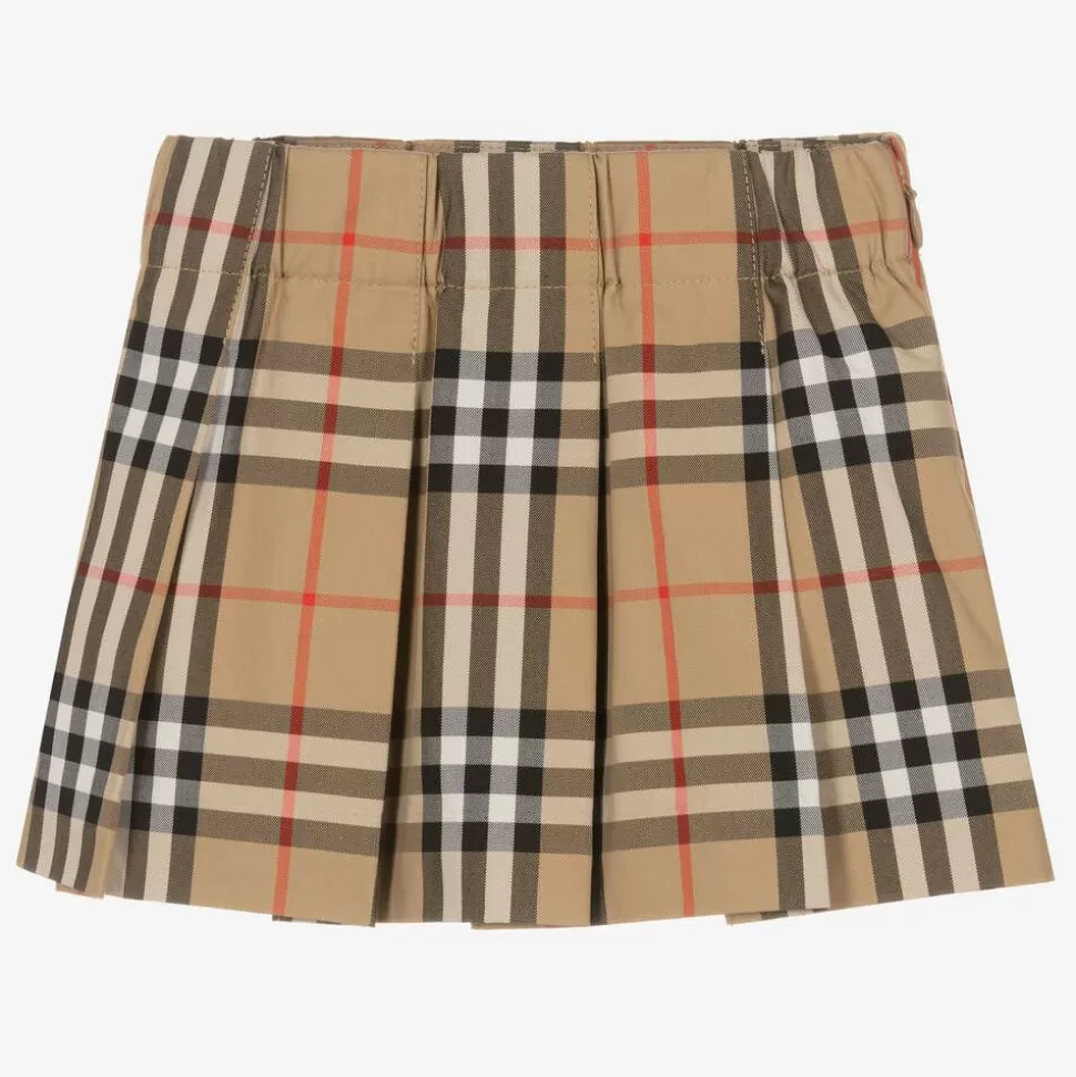 Burberry Baby Girls Beige Vintage Check Pleated Skirt^ Skirts