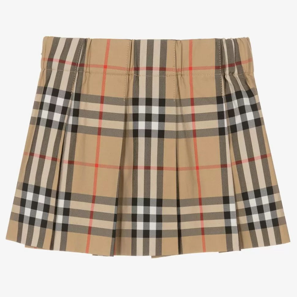 Burberry Baby Girls Beige Vintage Check Pleated Skirt^ Skirts