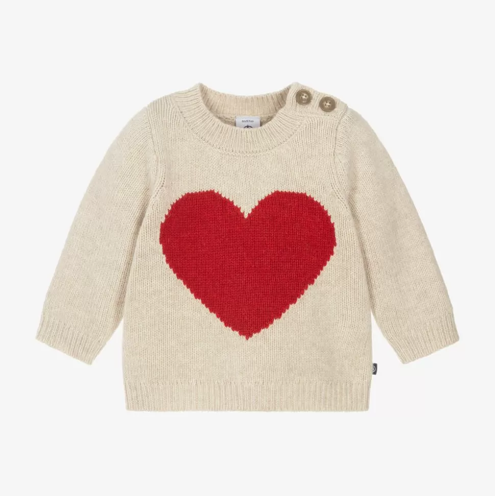 Petit Bateau Baby Girls Beige Wool Knit Sweater^ Tops