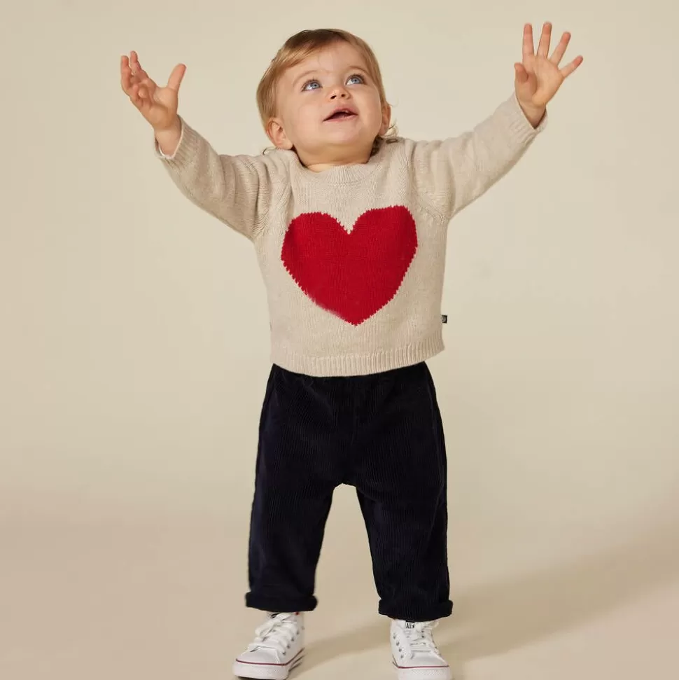 Petit Bateau Baby Girls Beige Wool Knit Sweater^ Tops