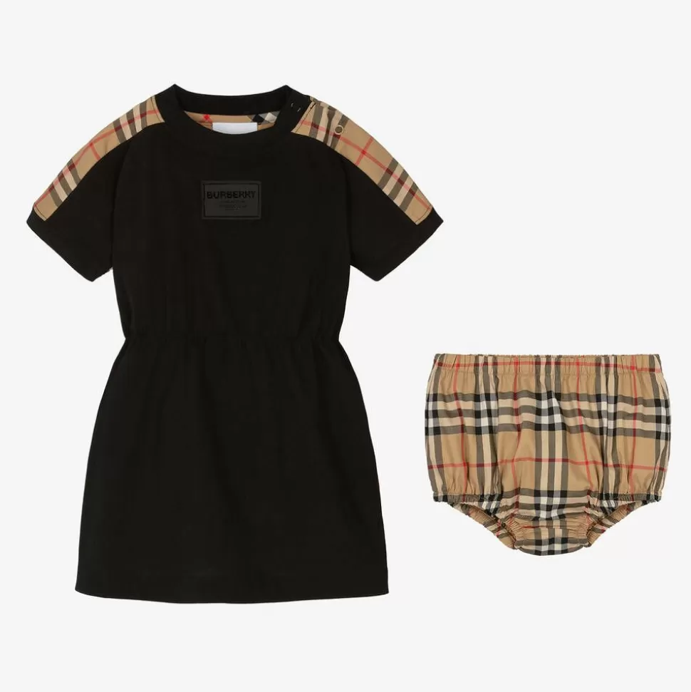 Burberry Baby Girls Black Vintage Check Dress^ Dresses