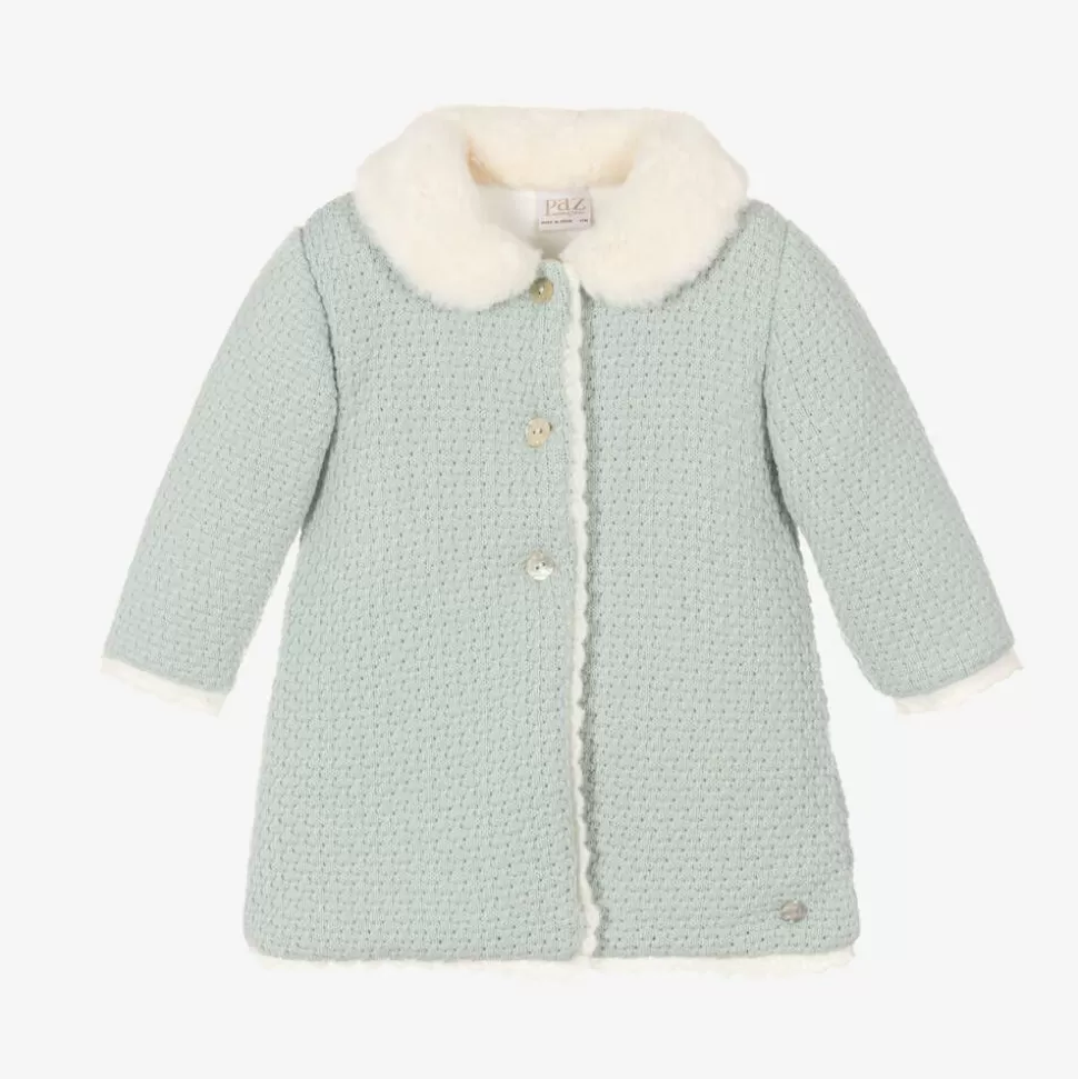 Paz Rodríguez Baby Girls Green Knitted Coat^ Coats & Jackets