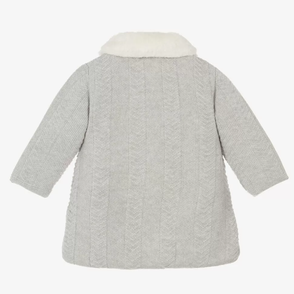 Paz Rodríguez Baby Girls Grey Knitted Coat^ Coats & Jackets