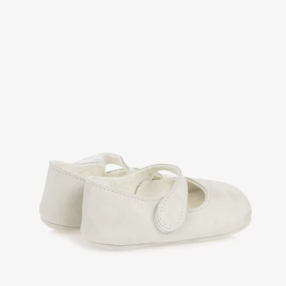Paz Rodríguez Baby Girls Grey Suede Pre-Walker Shoes^ Gifts