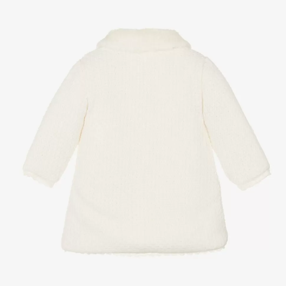 Paz Rodríguez Baby Girls Ivory Knitted Coat^ Coats & Jackets