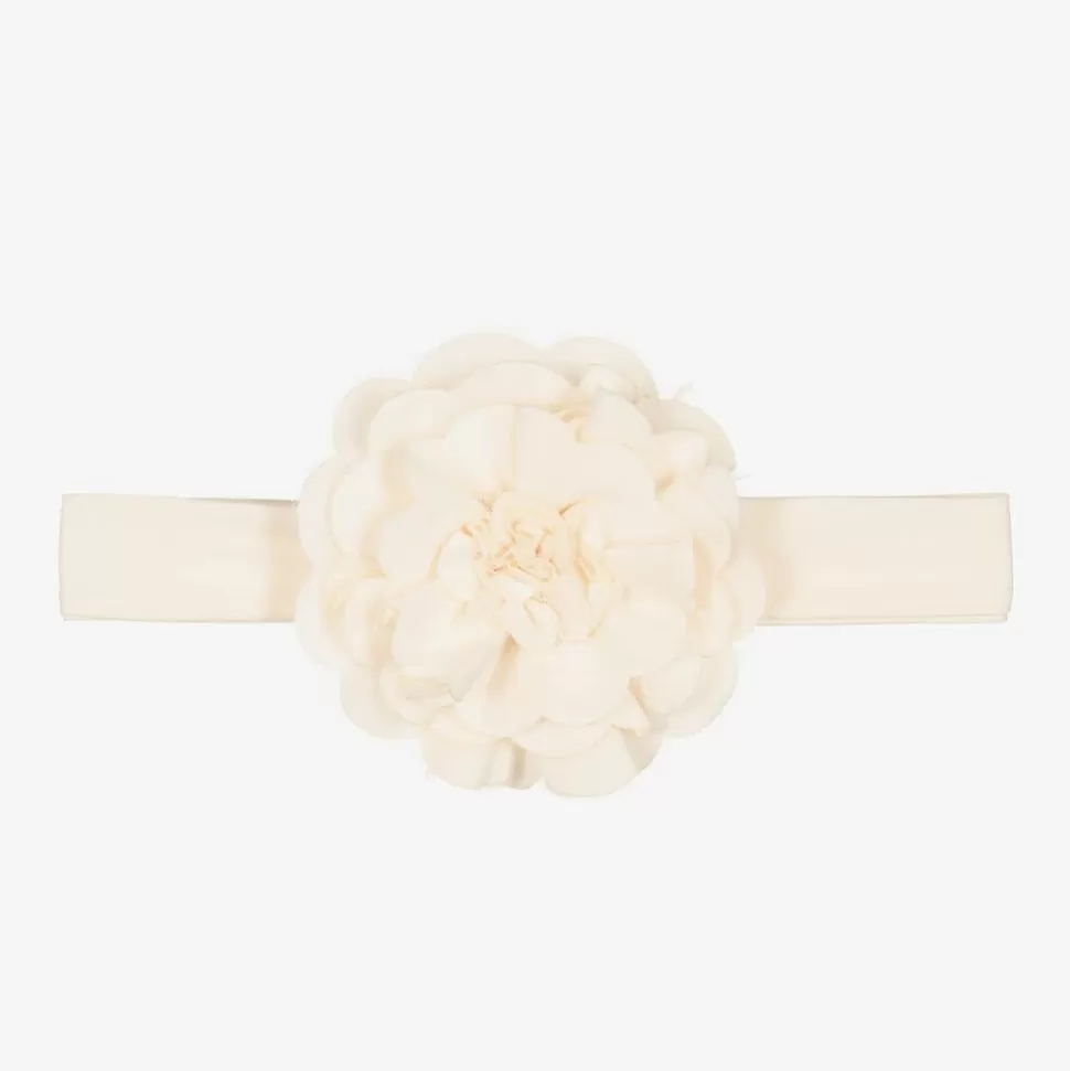 Lemon Loves Layette Baby Girls Ivory Pima Cotton Headband^ Hair Accessories | Hair Accessories