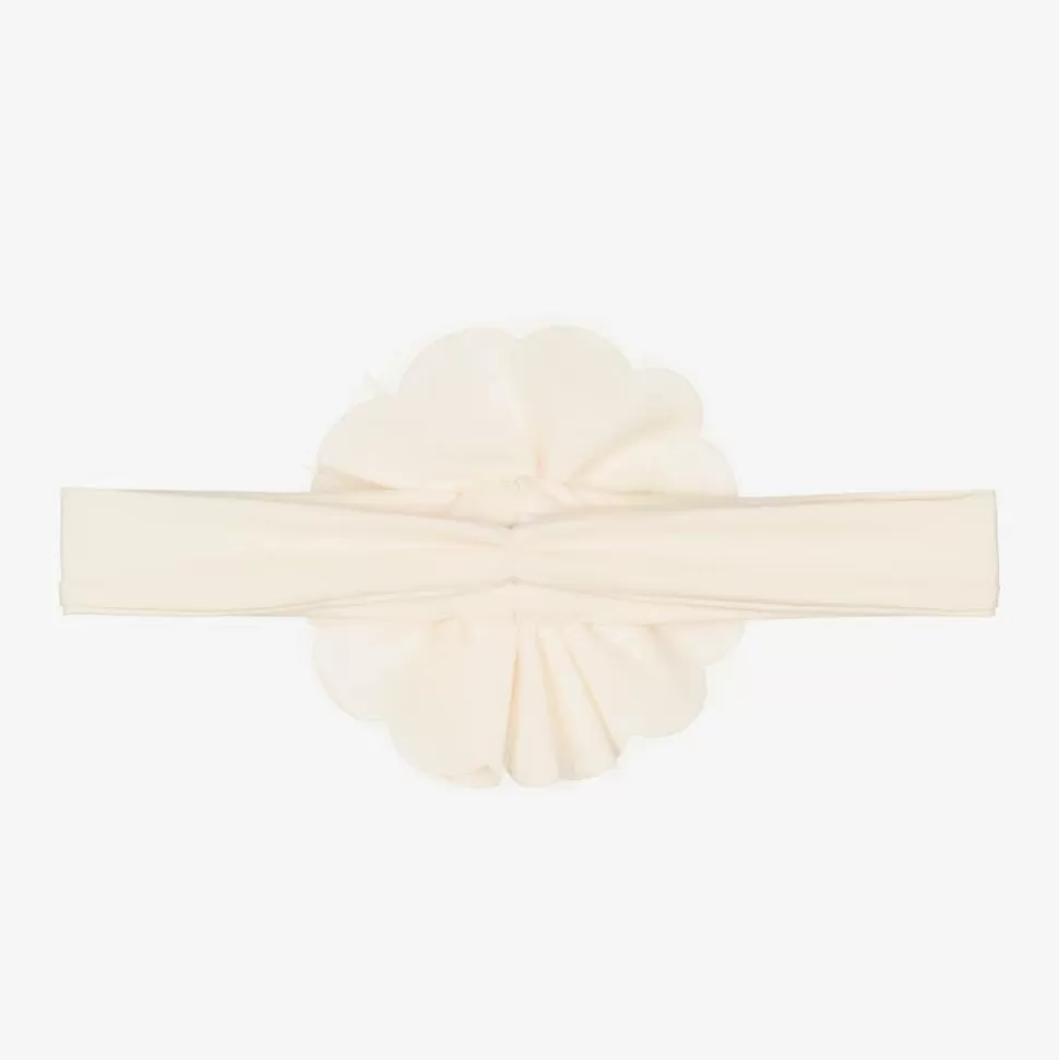 Lemon Loves Layette Baby Girls Ivory Pima Cotton Headband^ Hair Accessories | Hair Accessories