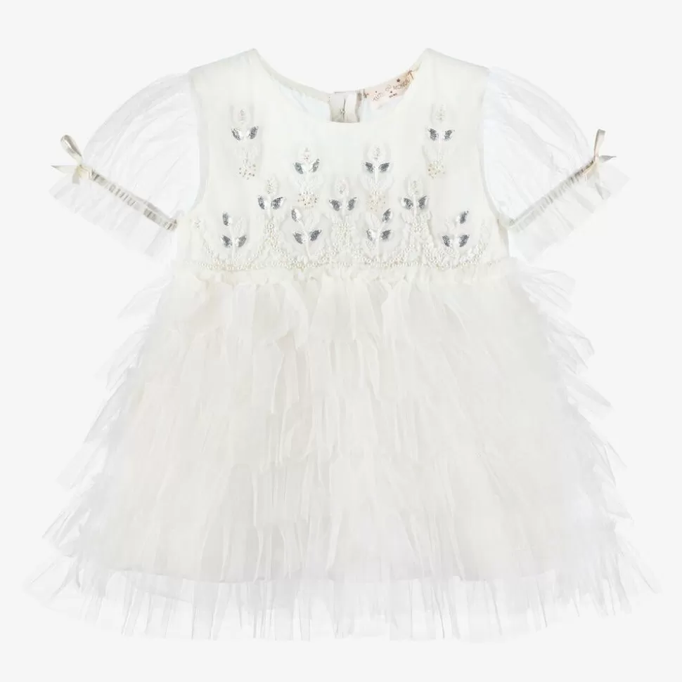 Tutu du Monde Baby Girls Ivory Tulle & Beads Dress^ Dresses