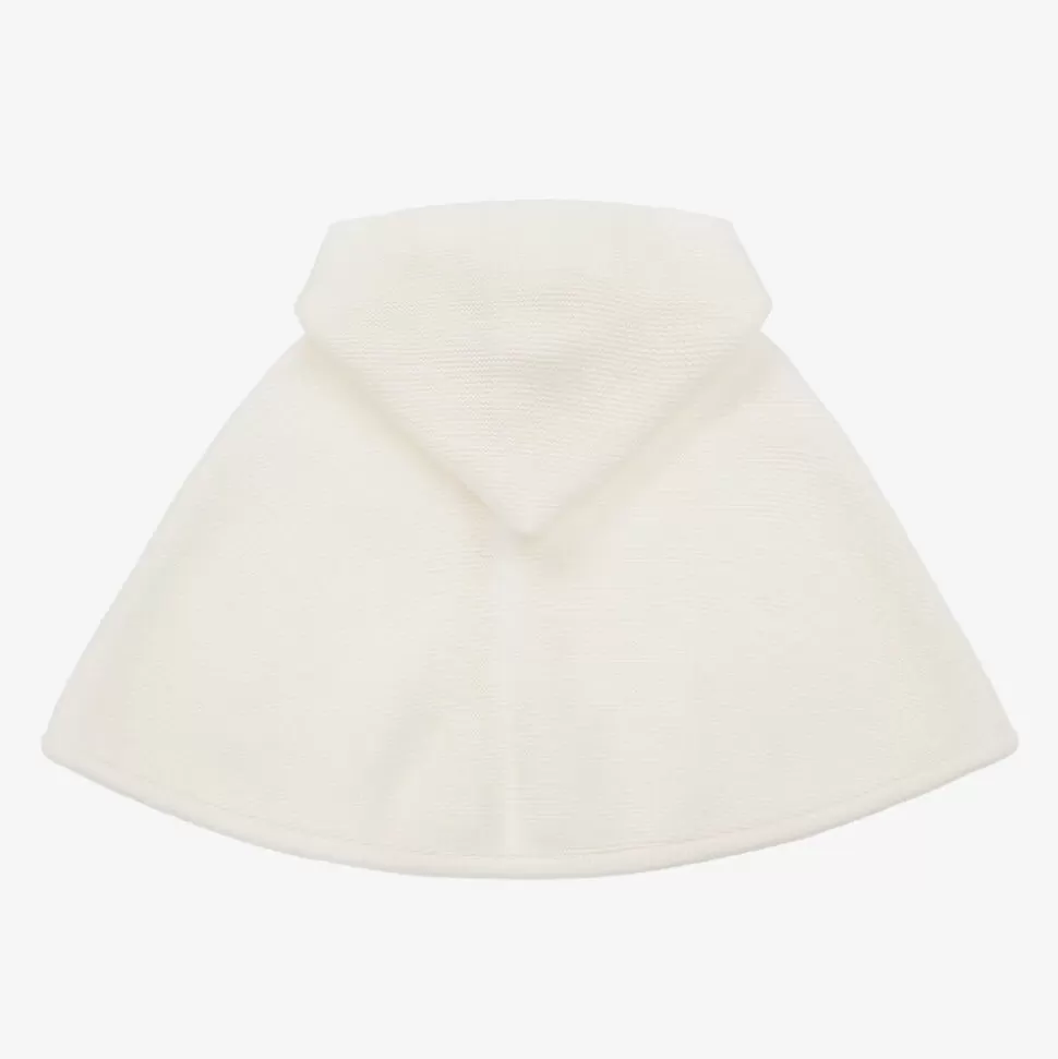 Paz Rodríguez Baby Girls Ivory Wool Knit Cape^ Coats & Jackets
