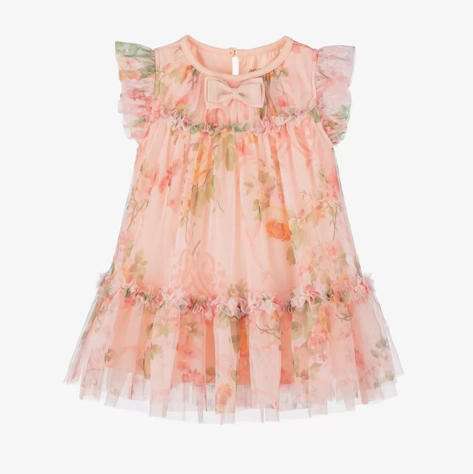 Angels Face Baby Girls Pale Pink Floral Dress^ Dresses