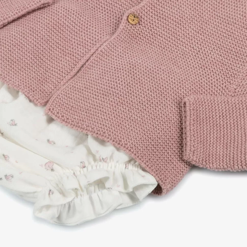 Paloma de la O Baby Girls Pink & Ivory Bird Print Cotton Dress Set^ Dresses