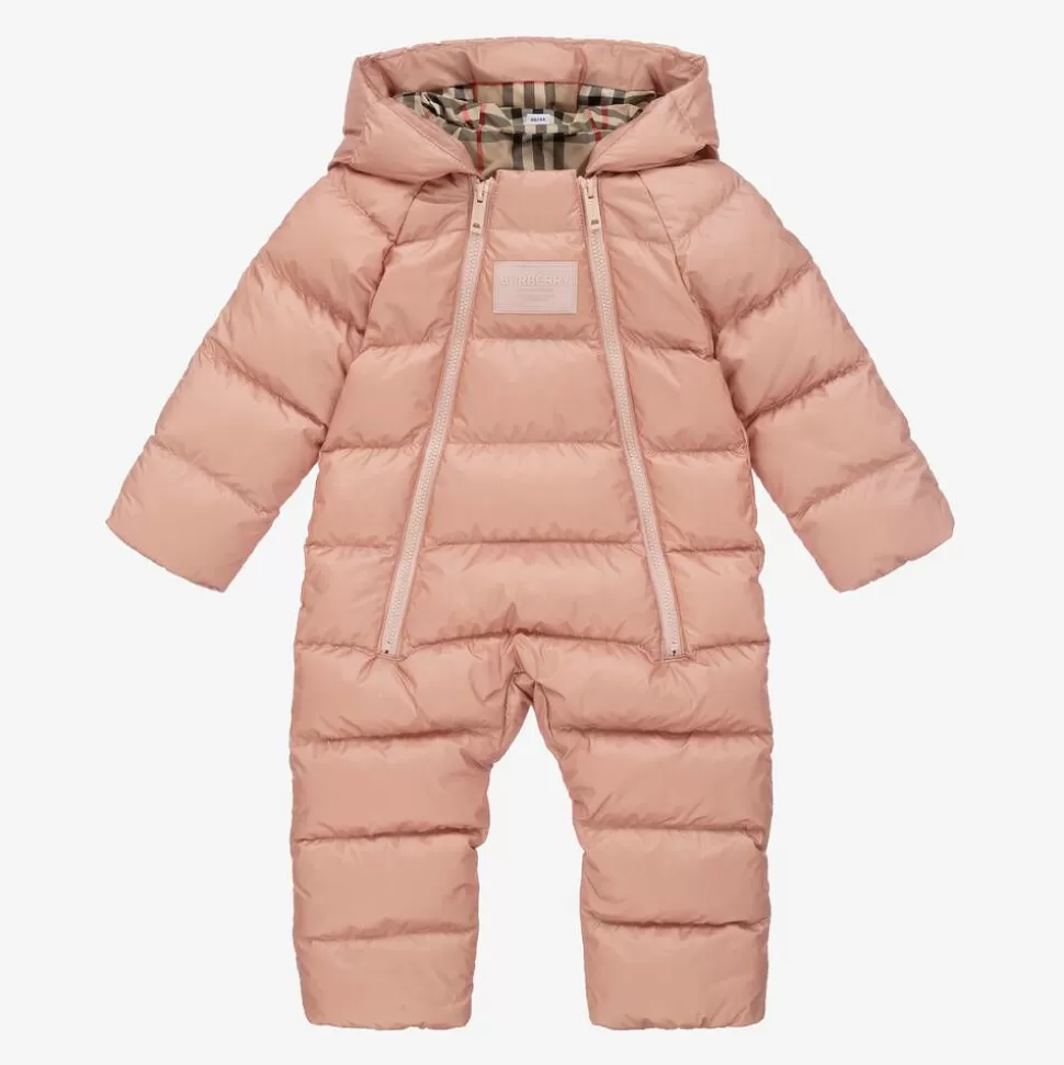 Burberry Baby Girls Pink & Vintage Check Snowsuit^ Snowwear | Snowwear