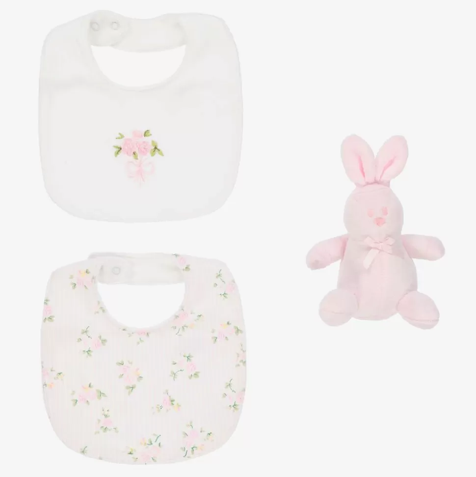 Emile et Rose Baby Girls Pink Bibs & Bunny Gift Set^ Gifts