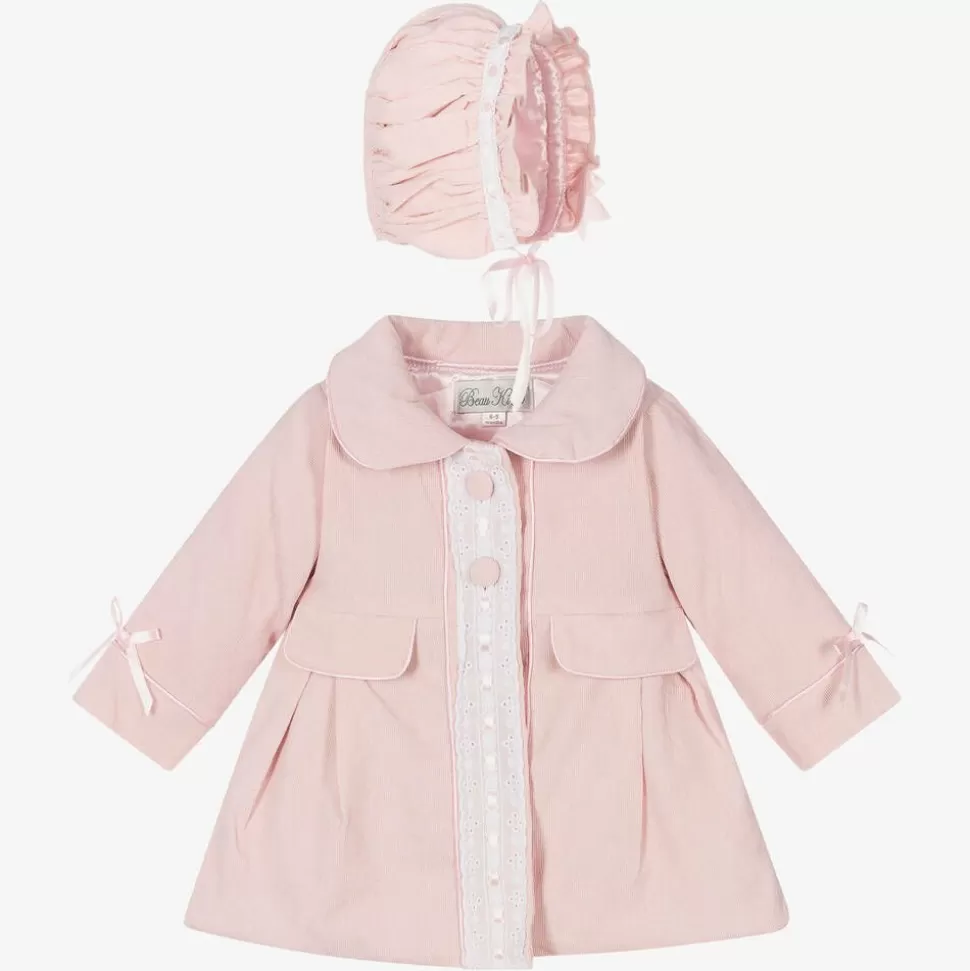 Beau KiD Baby Girls Pink Coat & Bonnet Set^ Coats & Jackets