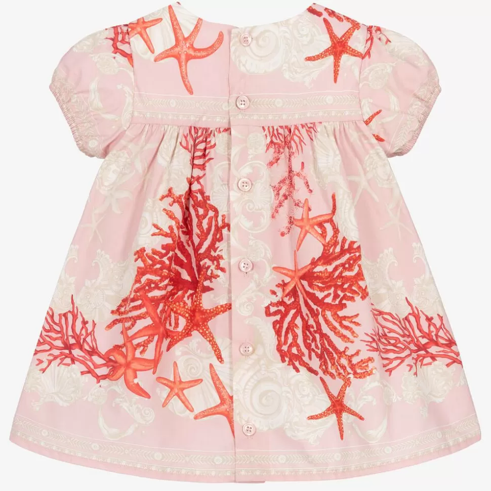 Versace Baby Girls Pink Cotton Barocco Sea Dress^ Dresses