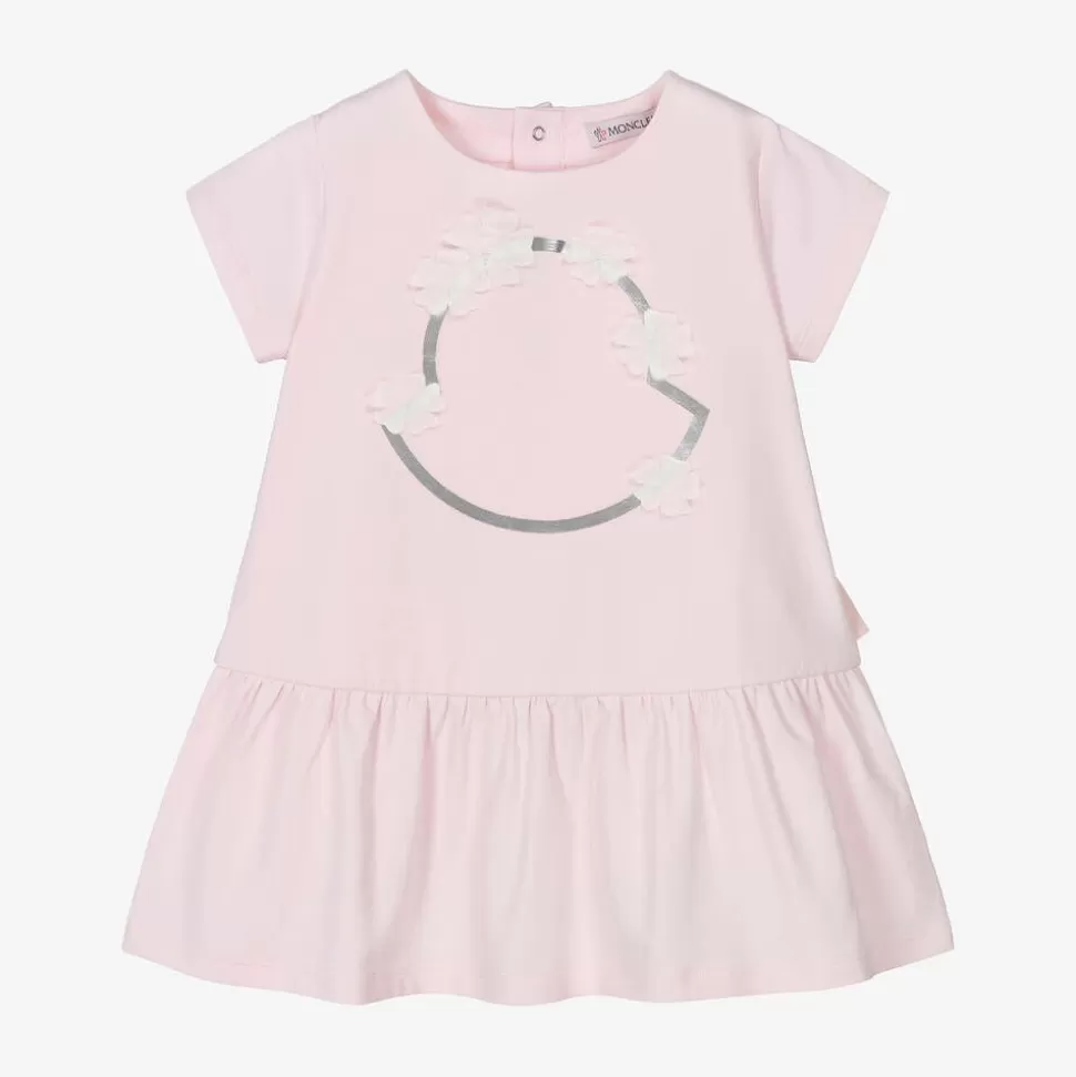 Moncler Enfant Baby Girls Pink Cotton Dress^ Dresses