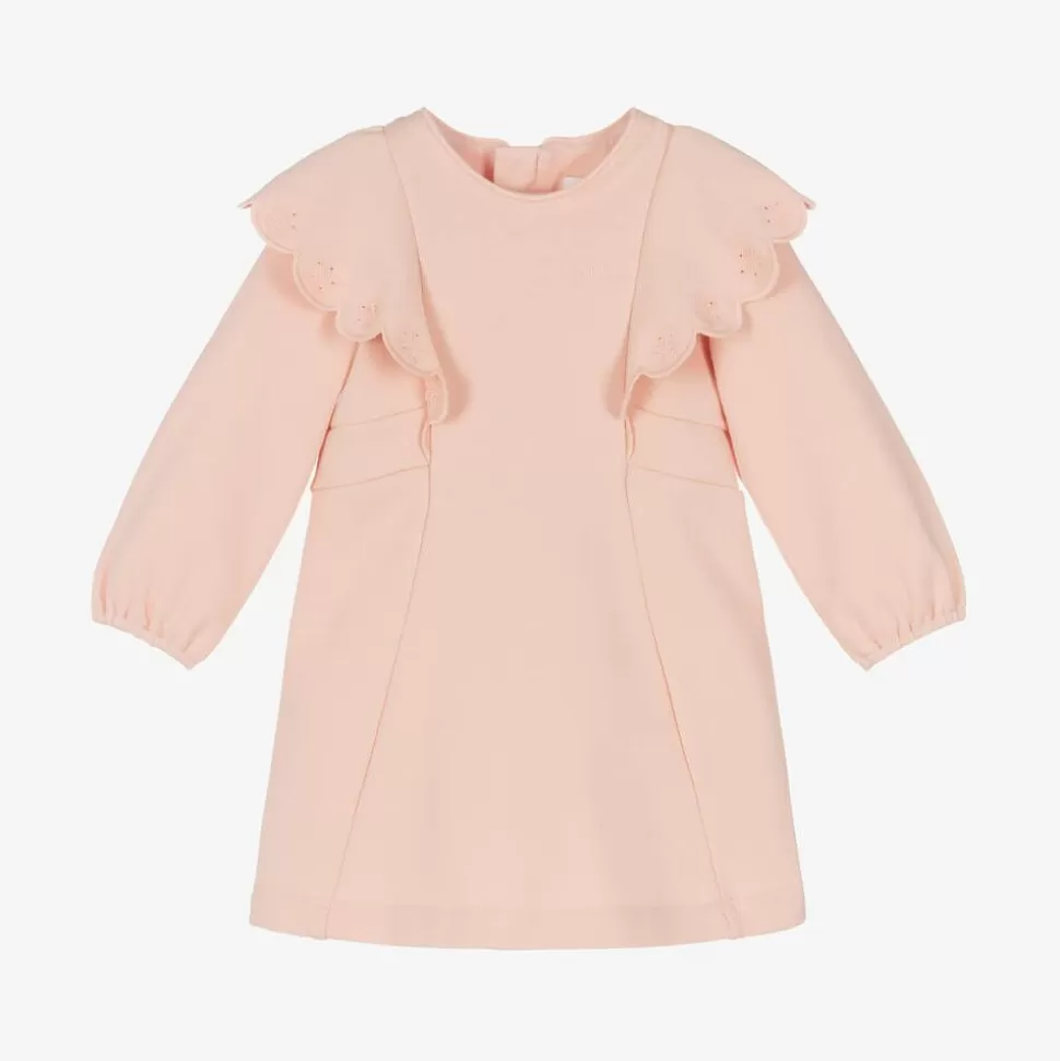 Chloé Baby Girls Pink Cotton Frill Dress^ Dresses