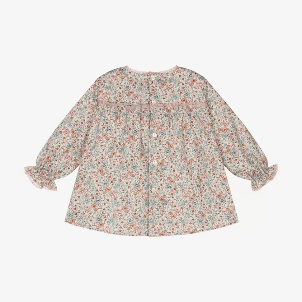 Paloma de la O Baby Girls Pink Floral Cotton Dress^ Dresses
