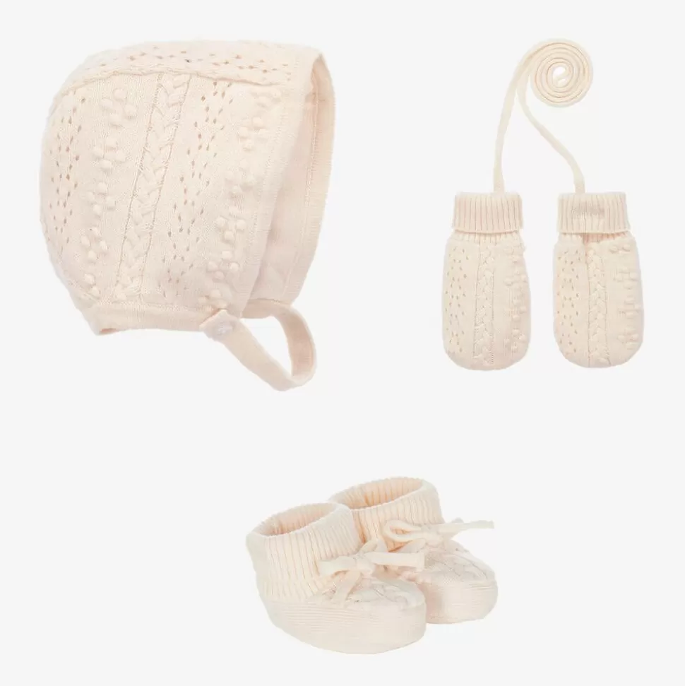 Chloé Baby Girls Pink Hat & Booties Gift Set^ Hats
